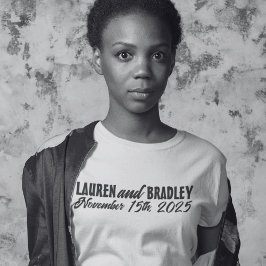 Camiseta Filme Noir Text Bridesmaids de Casamento Noir de 1