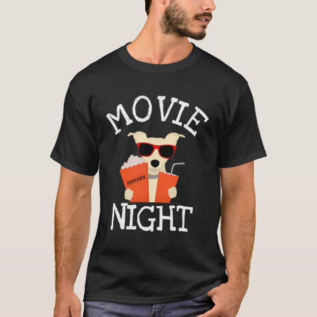 Camiseta Filme Noite Engraçado Pipoca Lover Filhos Presente (Frente)