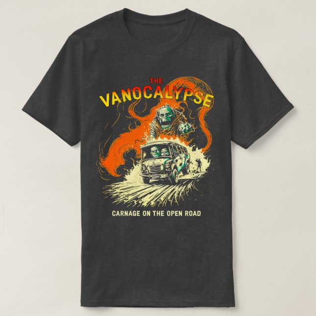 Camiseta filme sobre carros de terror (Frente do Design)