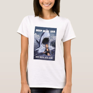 Camiseta Filme Tubarão Mar Azul Profundo