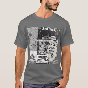 Camiseta Filmes Antigos Montagem Preto Branco 7 engraçado