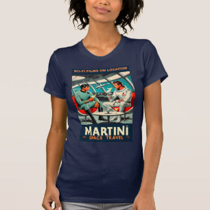Camiseta Filmes Científicos-Fi Do Poster de viagens Espacia