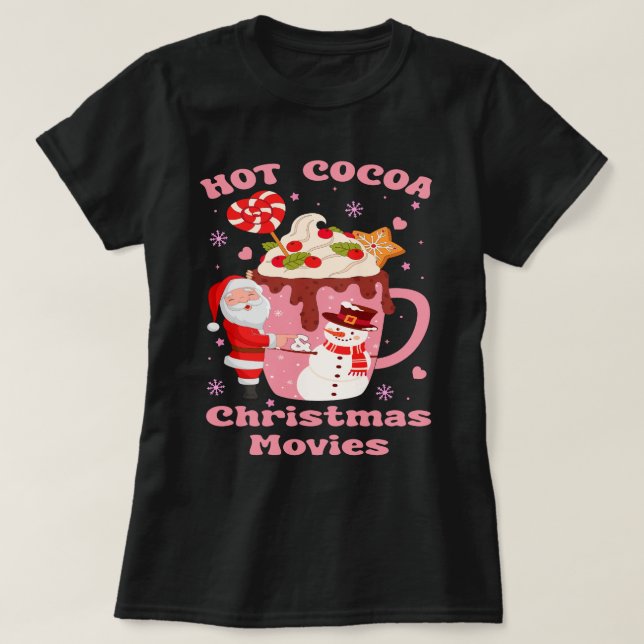 Camiseta Filmes De Cacau Quente E De Natal (Frente do Design)