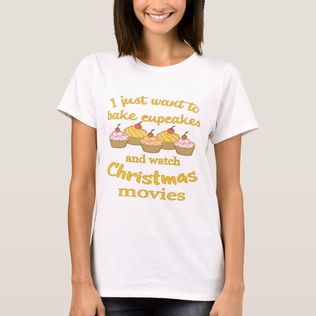 Camiseta Filmes de Natal e Confeitaria (Frente)
