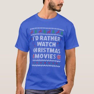 Camiseta Filmes de Natal Feios Design de Natal Engraçados N
