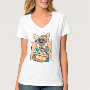 Camiseta Filmes De Pipoca De Gato Siamês