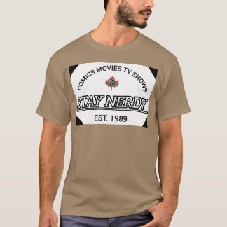 Camiseta Filmes de QuadrinhosV Shows Fique Nerdy Est 1989 v