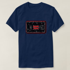 Camiseta Filmes de terror - Cassete de vídeo vermelho preto
