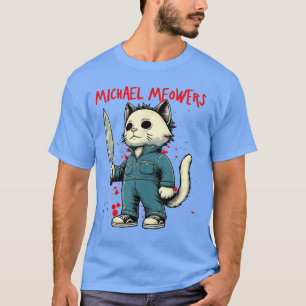Camiseta Filmes de Terror de Gato Engraçado Cute Halloween