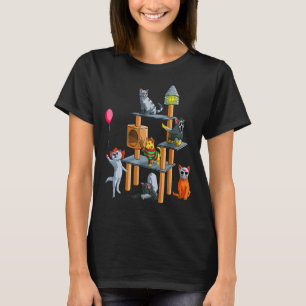 Camiseta Filmes de Terror de Gatos Engraçados Natal para Ga