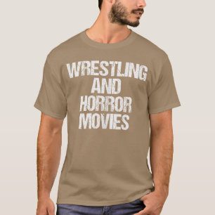 Camiseta Filmes de terror de luta livre Frase engraçada de
