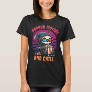 Camiseta Filmes de Terror e Design Fofo da Morte para Relax