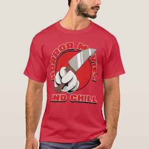 CAMISETA FILMES DE TERROR ENGRAÇADOS ANÚNCIO CHILL VINTAGE