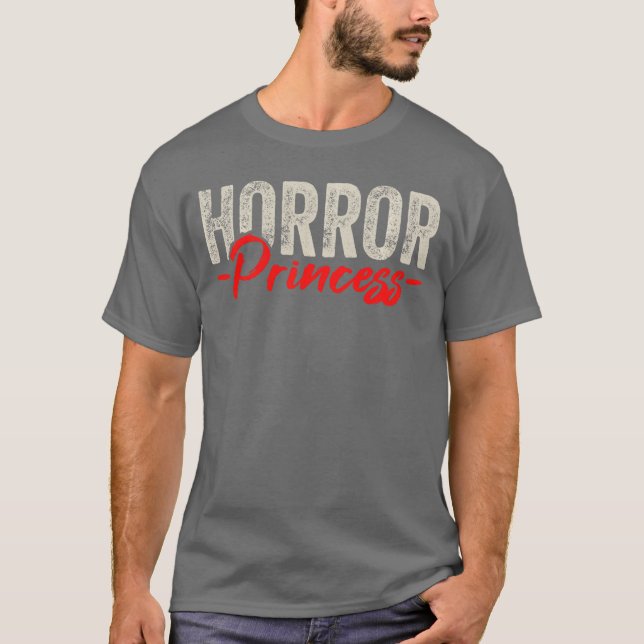 Camiseta Filmes de Terror Séries Princesa Rainha presente (Frente)