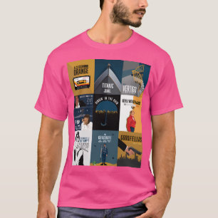 Camiseta Filmes em cinema clássico, arte minimalista