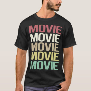 Camiseta Filmes em Texto Colorido