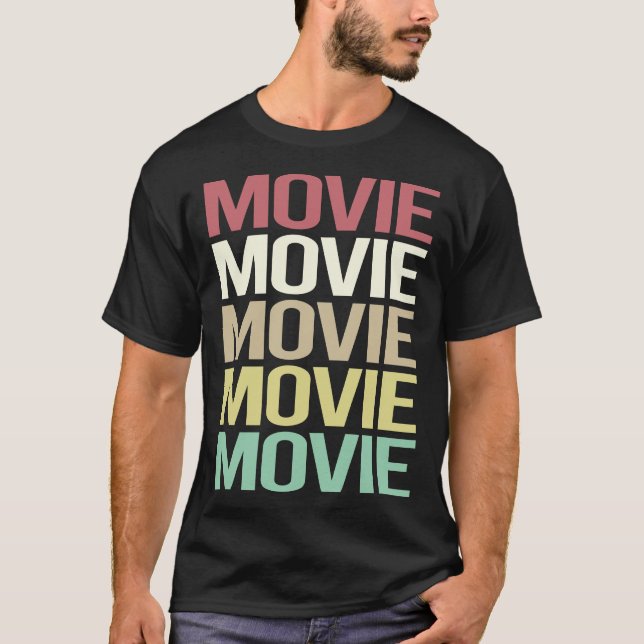 Camiseta Filmes em Texto Colorido (Frente)