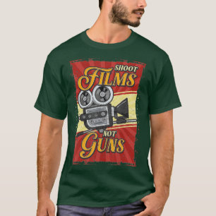 Camiseta Filmes Fotografados Não Armas Pacifistas Cineasta 
