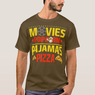 Camiseta Filmes Pipocas Pipocas Pizza Filme Cinema Nig