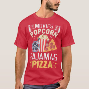 Camiseta Filmes Pipocas Pipocas Pizza Filme Noite Lover23