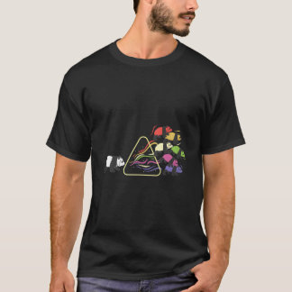Camiseta Filosofia do Prisma Panda Arco-íris Prisma Triangu