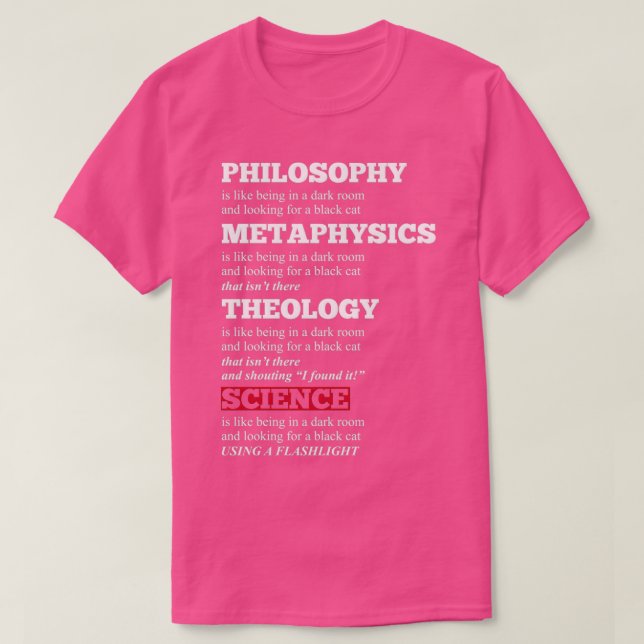 Camiseta Filosofia Engraçada Teologia Metafísica Piada de C (Frente do Design)
