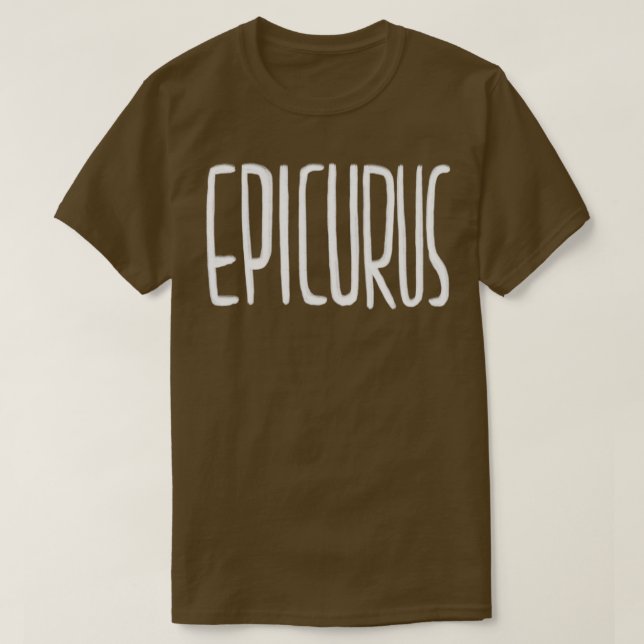 Camiseta Filosofia Epicurus, filósofo grego (Frente do Design)