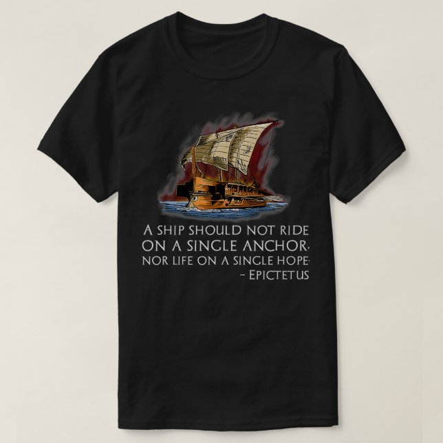 Camiseta Filosofia Estática da Grécia Antiga Epictetus Stoi (Frente do Design)