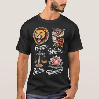 Camiseta Filosofia Grega Antiga E Os Quatro Pilares De