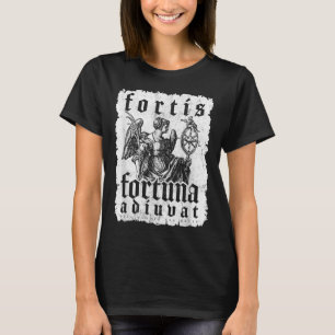 Camiseta Filosofia Latina Cita Sorte Bravery Fortis Fortis 
