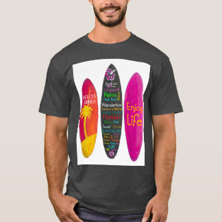 Camiseta Filosofia surfboard aproveite o Viagem e o Surf da