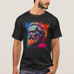 Camiseta Filósofo alemão Pop Art Karl Marx