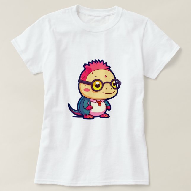 Camiseta filósofo axolote fofo (Frente do Design)