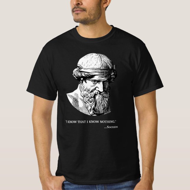 Camiseta Filósofo "Não Sei de Nada" Sócrates (Frente)