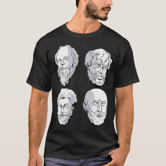 Camiseta Filósofos estoicos Aurelius Sócrates Seneca Epicte