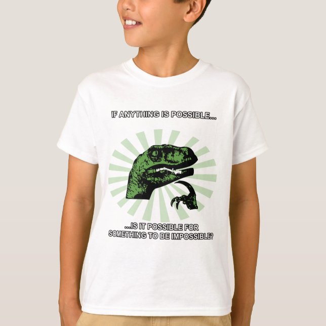Camiseta Filosoraptor Tudo é Possível (Frente)