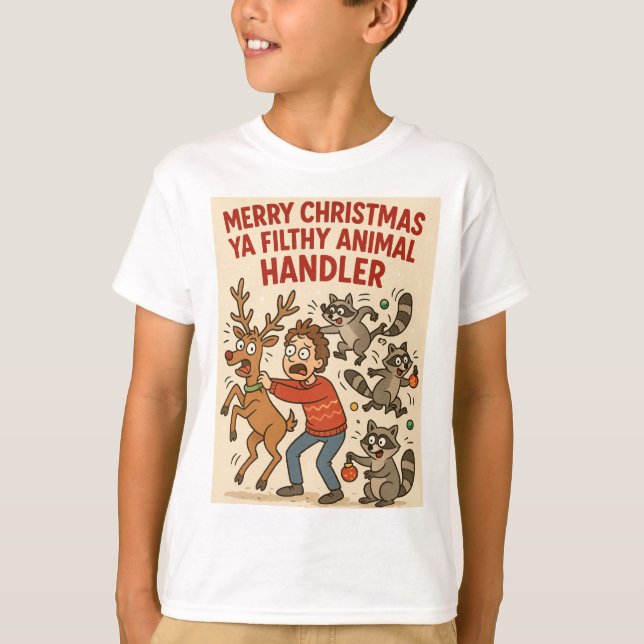 Camiseta Filthy Animal Handler – Holiday Chaos Edition (Frente)