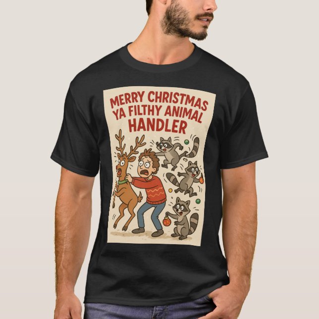 Camiseta Filthy Animal Handler – Holiday Chaos Edition (Frente)