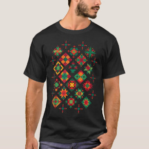Camiseta Filtros de Padrões de Quiltro de Costura de Pás de