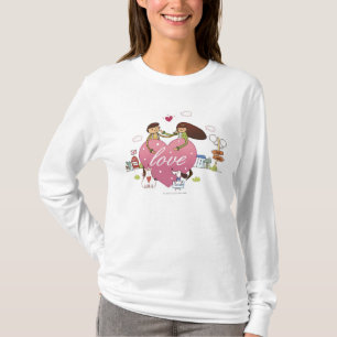 Camiseta Fim-acima de um casal que guardara uma forma do