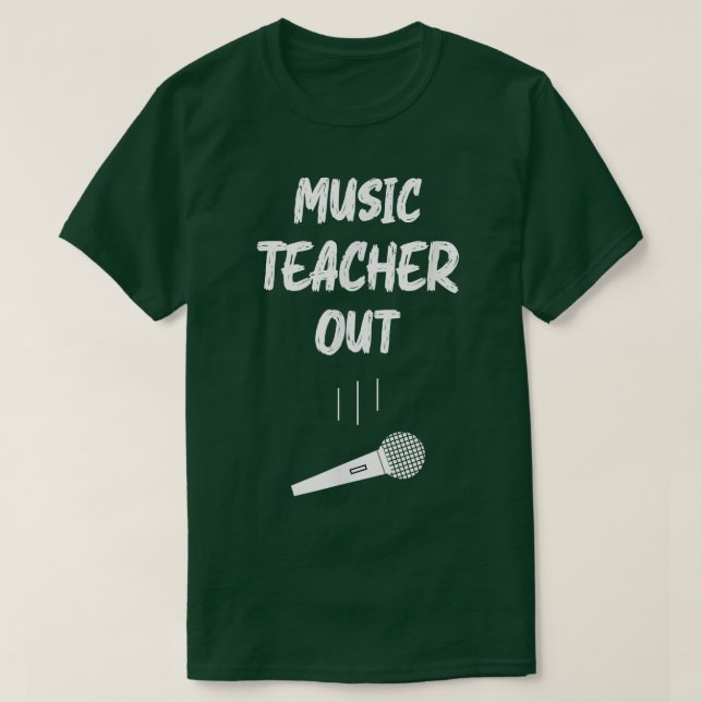 Camiseta Fim da aposentadoria de microfone fora do professo (Frente do Design)