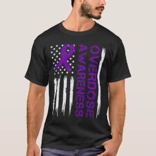 Camiseta Fim da Fita Roxa da Sobredosagem Conscientização s