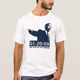 Camiseta Fim da inauguração de Obama de um erro