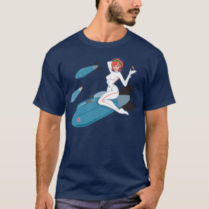 Camiseta Fim da menina de Rocket acima do T