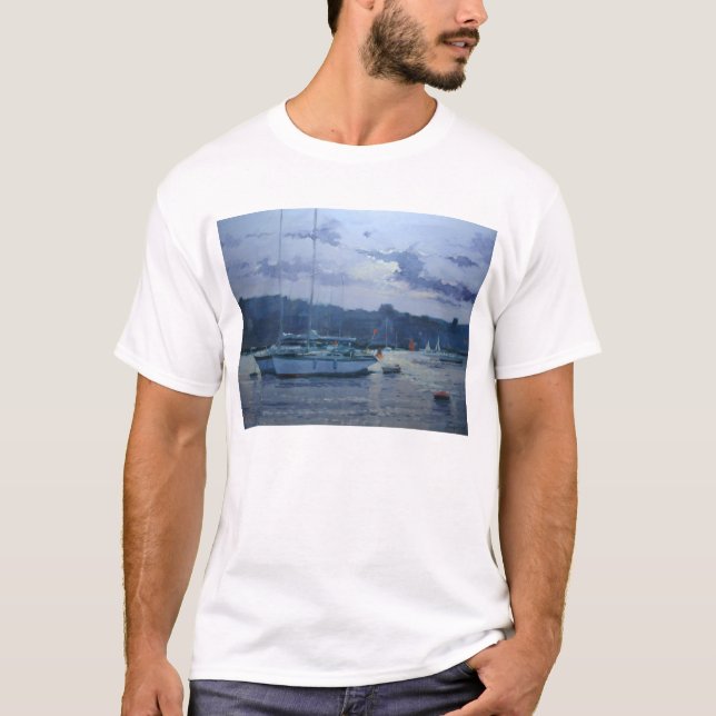 Camiseta Fim da tarde amarrado dos iate (Frente)