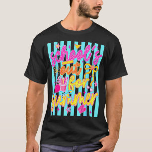 Camiseta Fim das aulas de verão último dia de escola preppy