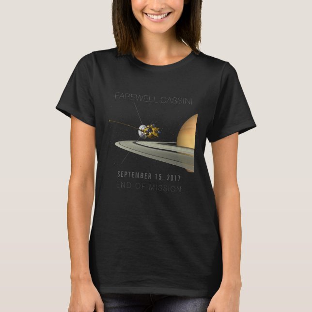 Camiseta Fim de adeus da missão - t-shirt de Cassini (Frente)