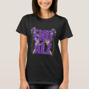 Camiseta Fim de Heimer Roxo Floral Pensamento Demência Heim