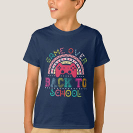 Camiseta Fim de jogo. De volta à escola. Estilo retrô.