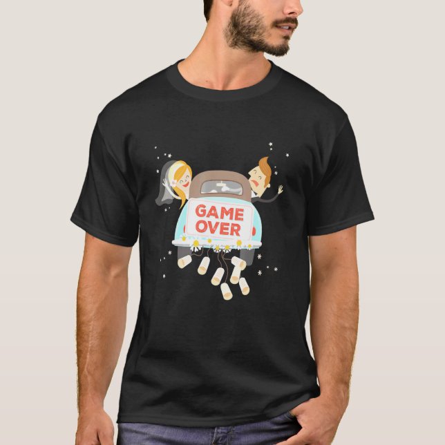 Camiseta Fim de Jogo Despedida de Solteiro Casamento Padrin (Frente)